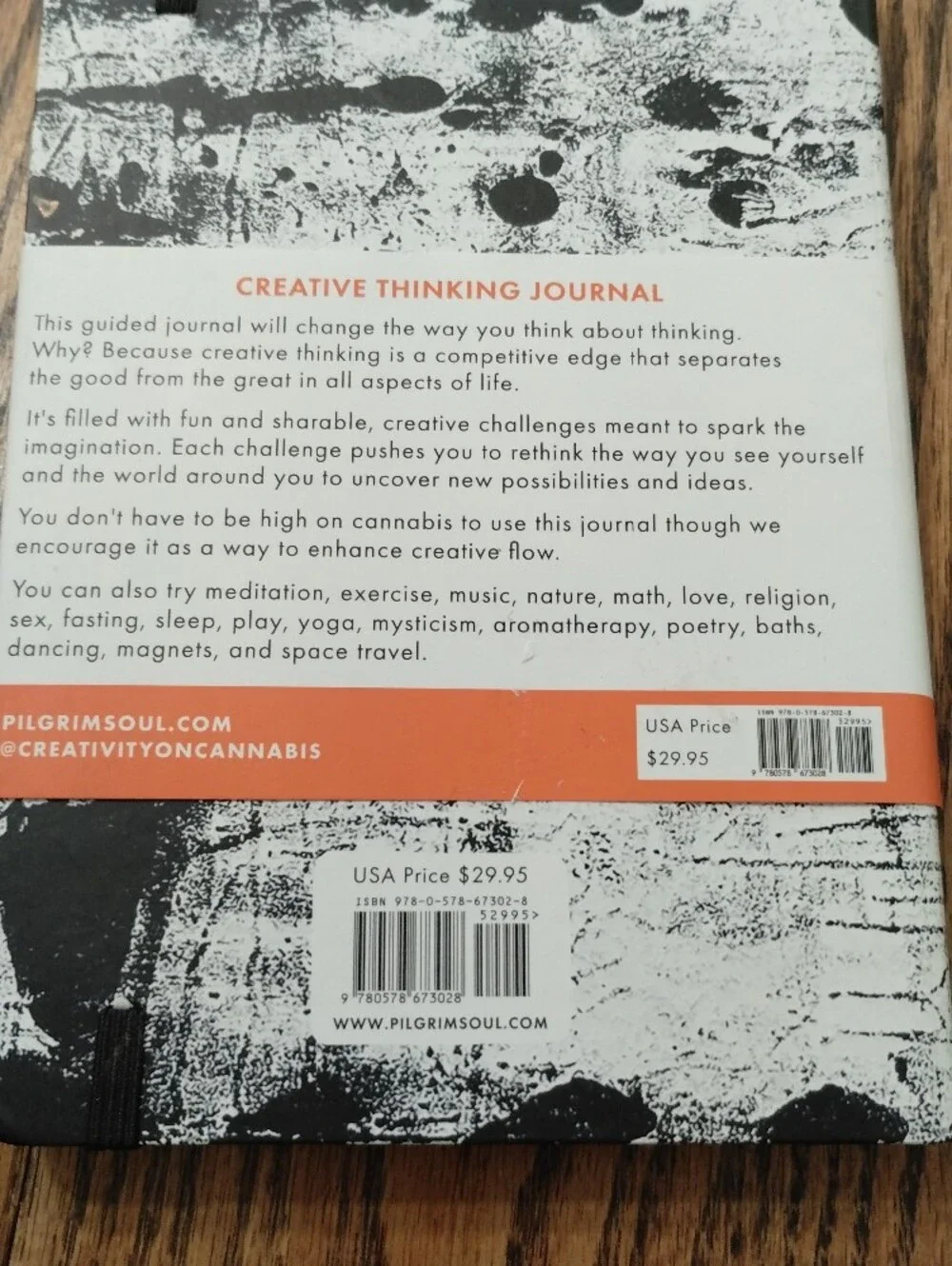 Pilgrim Creative Thinking Journal - Black, White, Orange